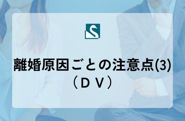 離婚原因ごとの注意点(3)（ＤＶ）