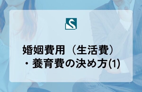 婚姻費用（生活費）・養育費の決め方(1)